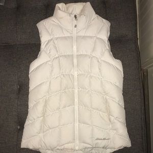 Eddie Bauer Women’s Small White Down Puffer Vest